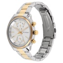 Titan Men's Metropolitan Luxe: Multifunction Silver Dial with Two-Tone Stainless Steel Bracelet Watch