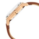 Titan Automatics Silver Round Dial Brown Leather Strap Watch For Men