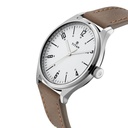 Titan Men's Urban Edge Lustrous Silver Dial Leather Watch
