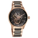 Titan Ceramic Fusion Automatic Black Dial Rose Gold Dual-Toned Stainless Steel Bracelet Watch for Men