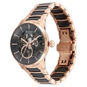 Titan Ceramic Fusion Automatic Black Dial Rose Gold Dual-Toned Stainless Steel Bracelet Watch for Men