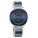Titan Edge Fusion Quartz Analog Blue Dial Blue Steel & Ceramic Strap Watch for Men