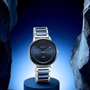 Titan Edge Fusion Quartz Analog Blue Dial Blue Steel & Ceramic Strap Watch for Men