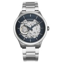 Titan Metal Mechanicals Blue Dial Silver Stainless Steel Strap Watch for Men