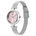 Titan Raga Showstopper Quartz Analog Pink Dial Silver Metal Strap Watch For Women