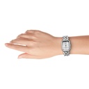 Titan Raga Showstopper Quartz Analog Silver Dial Silver Metal Strap Rectangular Shaped Watch For Women