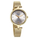 Titan Raga Showstopper Quartz Analog Silver Dial Golden Metal Strap Watch For Women