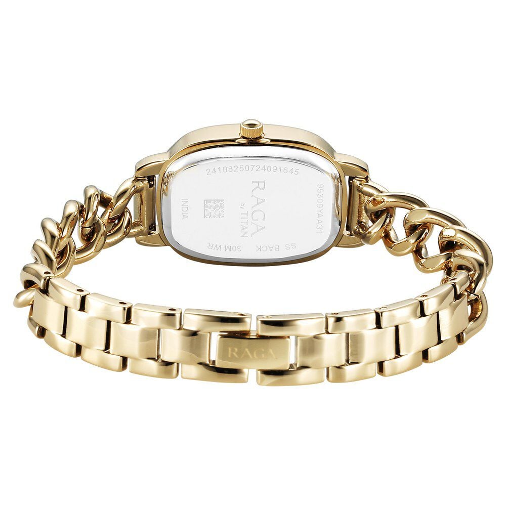 Titan Raga Showstopper Quartz Analog Silver Dial Metal Strap Watch For Women