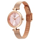 Titan Raga Showstopper Quartz Analog Rose Gold Dial Metal Strap Watch For Women