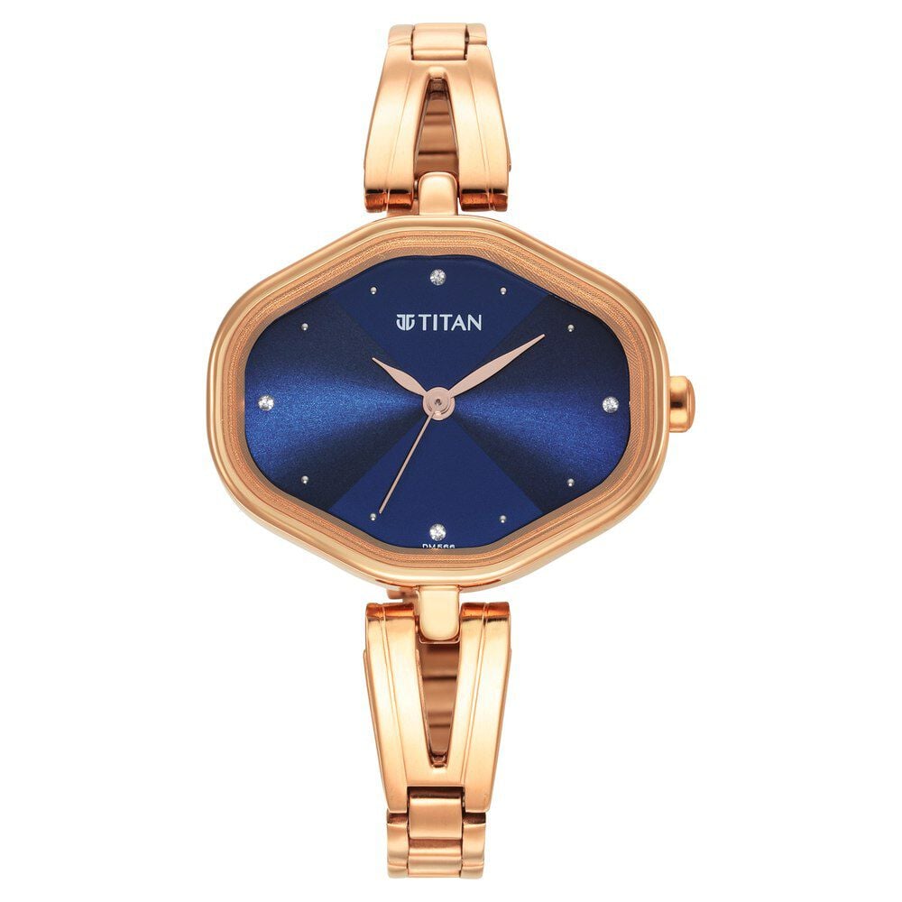Titan Karishma Blue Dial Metal Strap Watch for Women