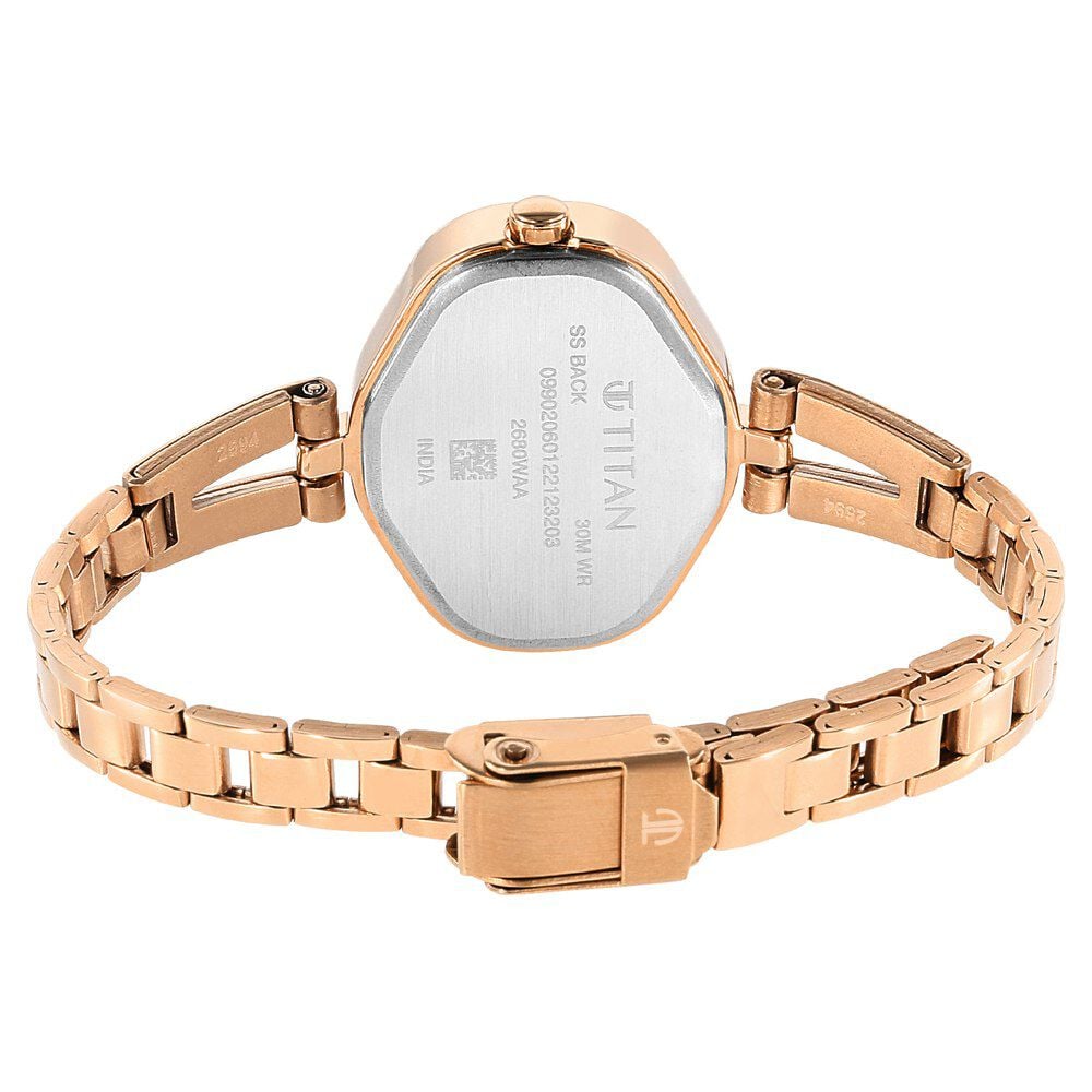 Titan Karishma Blue Dial Metal Strap Watch for Women