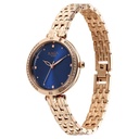Titan Raga Showstopper Quartz Analog Blue Dial Rose Gold Metal Strap Watch For Women