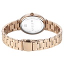 Titan Metro Quartz Analog Rose Gold Dial Stainless Steel Strap Watch For Women