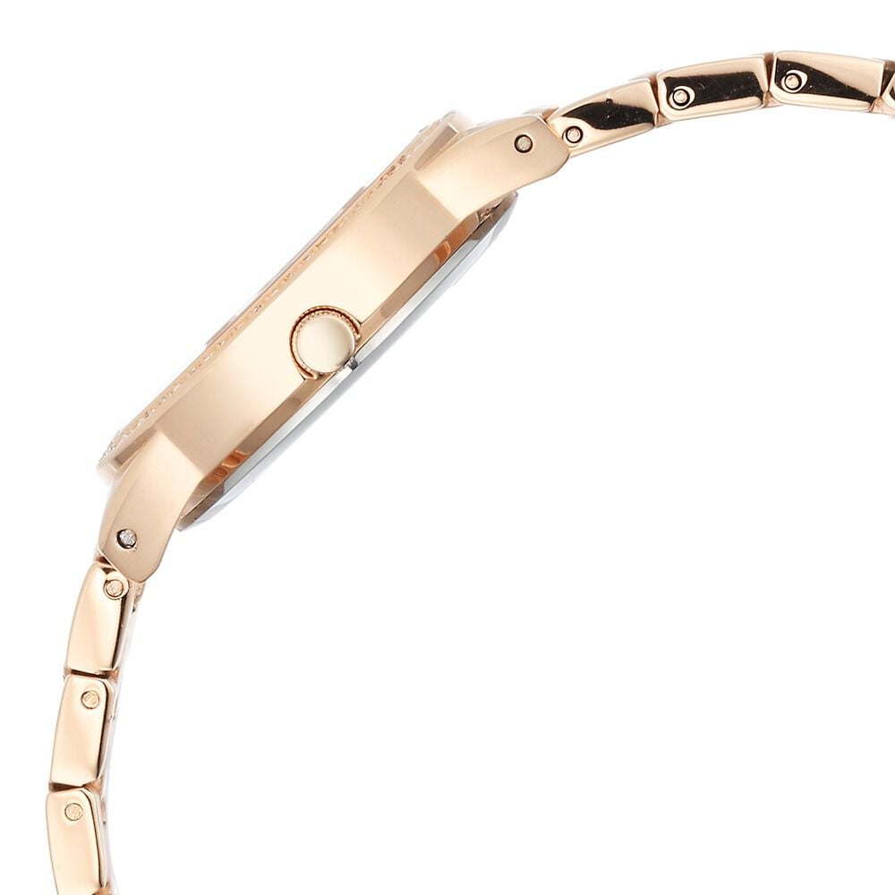 Titan Raga Showstopper Quartz Analog Pink Round Dial Rose Gold Metal Strap Watch For Women