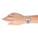 Titan Raga Showstopper Quartz Analog Silver Round Dial Two Toned Metal Strap Watch For Women