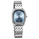 Titan Glamour Quartz Analog Blue Dial Silver Stainless Steel Strap Watch For Women