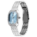 Titan Glamour Quartz Analog Blue Dial Silver Stainless Steel Strap Watch For Women