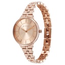 Titan Aura Quartz Analog Rose Gold Dial Stainless Steel Strap Watch for Women
