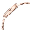 Titan Aura Quartz Analog Rose Gold Dial Stainless Steel Strap Watch for Women