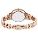 Titan Aura Quartz Analog Rose Gold Dial Stainless Steel Strap Watch for Women