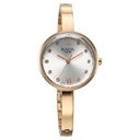 Titan Raga Showstopper Quartz Analog Silver Dial Rose Gold Metal Strap Watch For Women