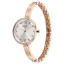 Titan Raga Showstopper Quartz Analog Silver Dial Rose Gold Metal Strap Watch For Women