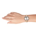 Titan Raga Showstopper Quartz Analog Silver Dial Rose Gold Metal Strap Watch For Women