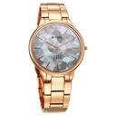 Titan Edge Metal Ladies Allure Quartz Analog Mother Of Pearl Dial Rose Gold Stainless Steel Strap Watch For Women
