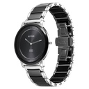 Titan Edge Fusion Quartz Analog Black Dial Two Toned Steel & Ceramic Strap Watch for Men