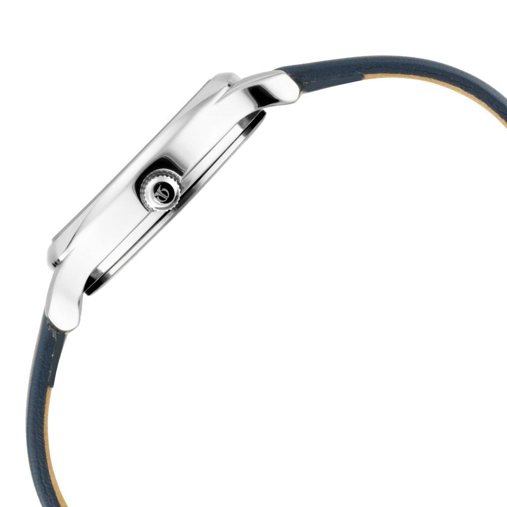 Titan Women's Chic minimalist watch with White dial and leather strap