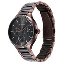 Titan Ceramic Fusion Multifunction Black Dial With Two Toned Color Stainless Steel Strap Watch For Men