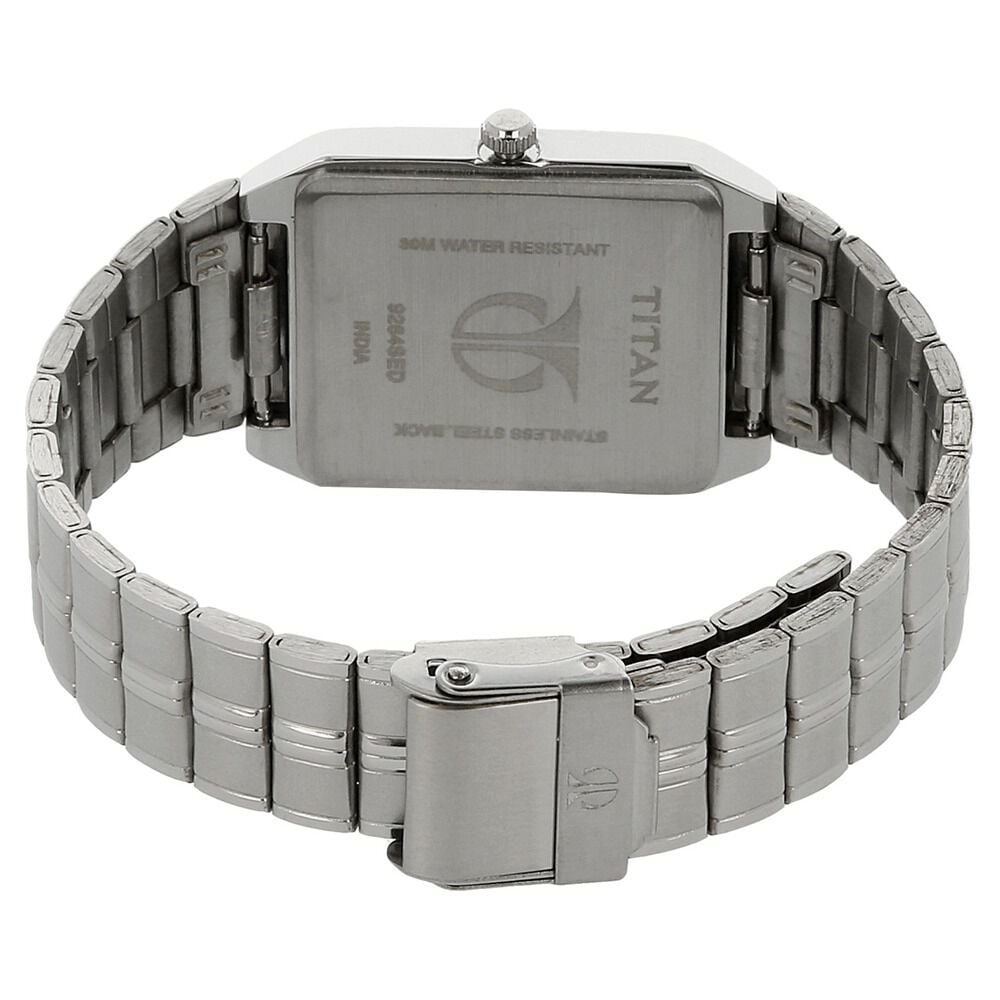 Titan Analog with Date White Dial Metal Strap watch for Men