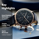 Titan Quartz Multifunction Blue Dial Leather Strap Watch for Men