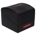 Titan Women's Precision Simplicity Watch: Green Gradient Dial with Leather Strap