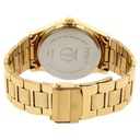 Titan Quartz Analog with Day and Date Silver Dial Golden Stainless Steel Strap Watch For Men