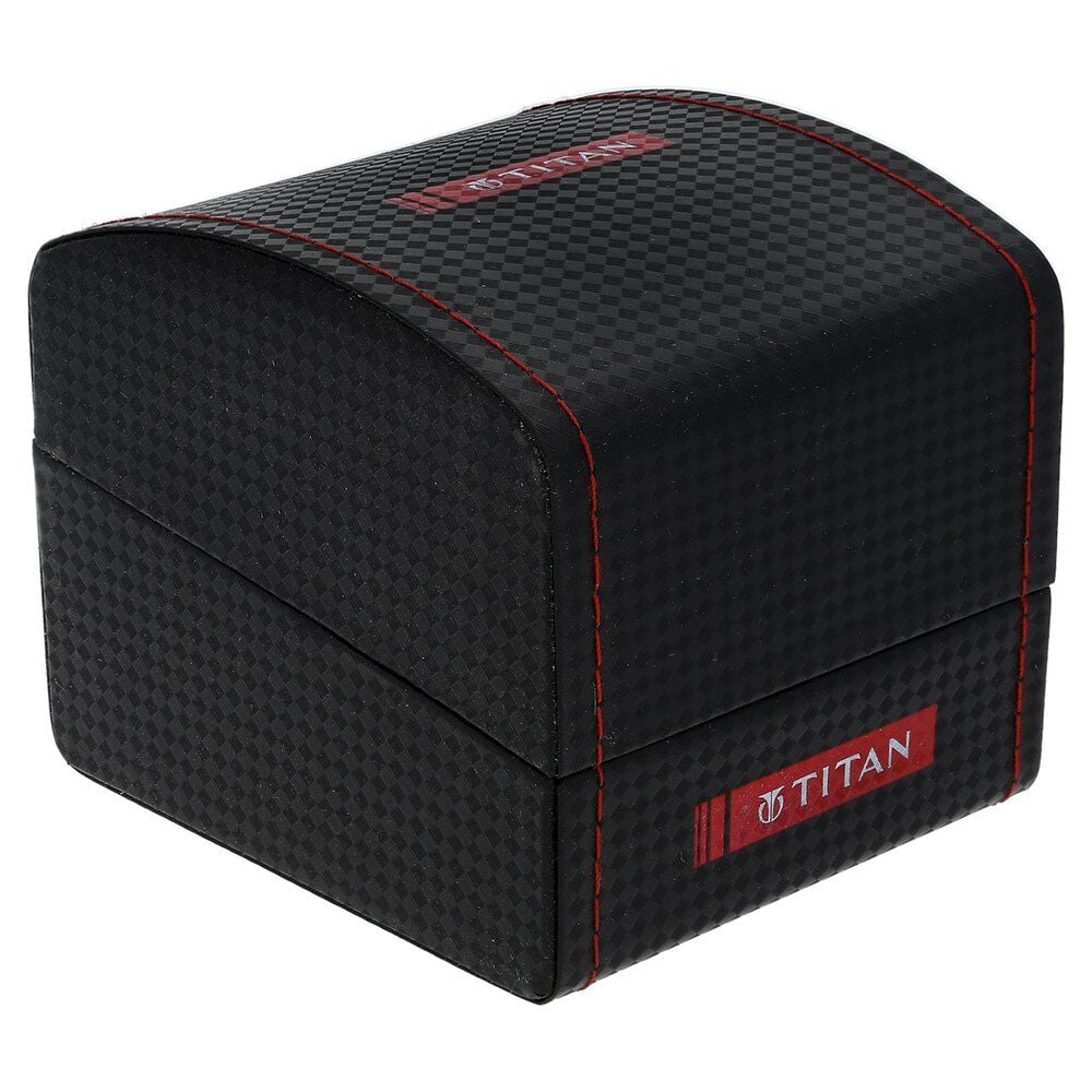 Titan Men's Classic Watch: Gradient Dial & Sleek Markings with Leather Strap