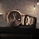 Titan Neo Splash Brown Dial Analog with Date Stainless Steel Strap Watch for Men
