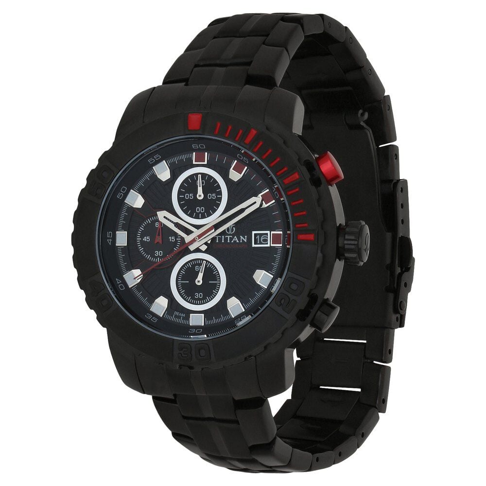 Titan Quartz Analog Black Dial Watch for Men