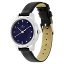 Titan Women's Chic minimalist watch with Blue dial and leather strap