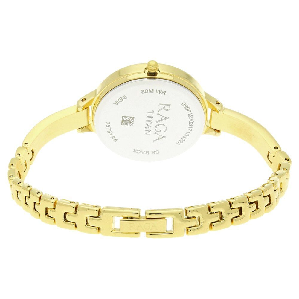 Titan Raga Viva Champagne Dial Analog with Date Strap watch for Women