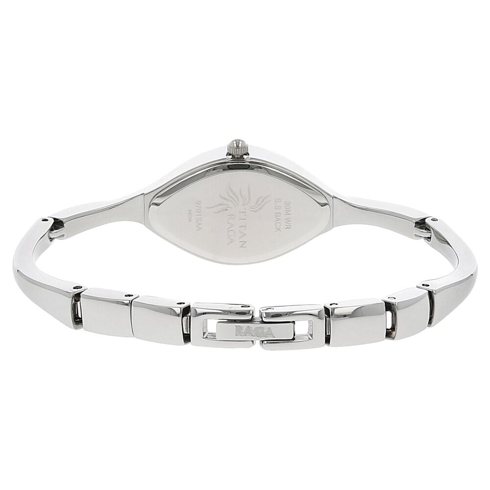 Titan Quartz Analog Mother of Pearl Dial Metal Strap Watch for Women
