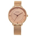 Titan Purple Stackables Quartz Analog Pink Dial Stainless Steel Strap Watch for Women