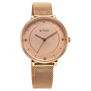 Titan Purple Stackables Quartz Analog Pink Dial Stainless Steel Strap Watch for Women