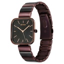 Titan Purple Stackables Quartz Analog Black Dial Two Toned Stainless Steel Strap Watch For Women