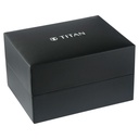 Titan Purple Stackables Quartz Analog Black Dial Two Toned Stainless Steel Strap Watch For Women