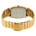 Titan Rectangle Champagne Dial Analog with Date Stainless Steel Strap watch for Men