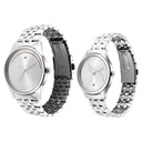 Fastrack Mixmatched Quartz Analog Silver Dial Silver Stainless Steel Strap Watch for Couple
