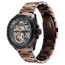 Fastrack Automatics Black Dial Brown Stainless Steel Strap Watch For Guys