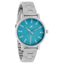 Fastrack Fundamentals Quartz Analog Blue Dial Stainless Steel Strap Watch for Girls