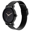 Fastrack Animal Print Quartz Analog with Date Black Dial Stainless Steel Strap Watch for Girls